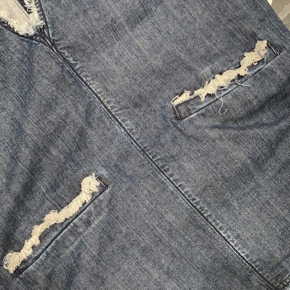 NWT AllSaints Frayed Reika Dress Sleeveless blue sz M - Picture 5 of 5